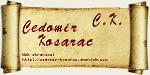 Čedomir Košarac vizit kartica